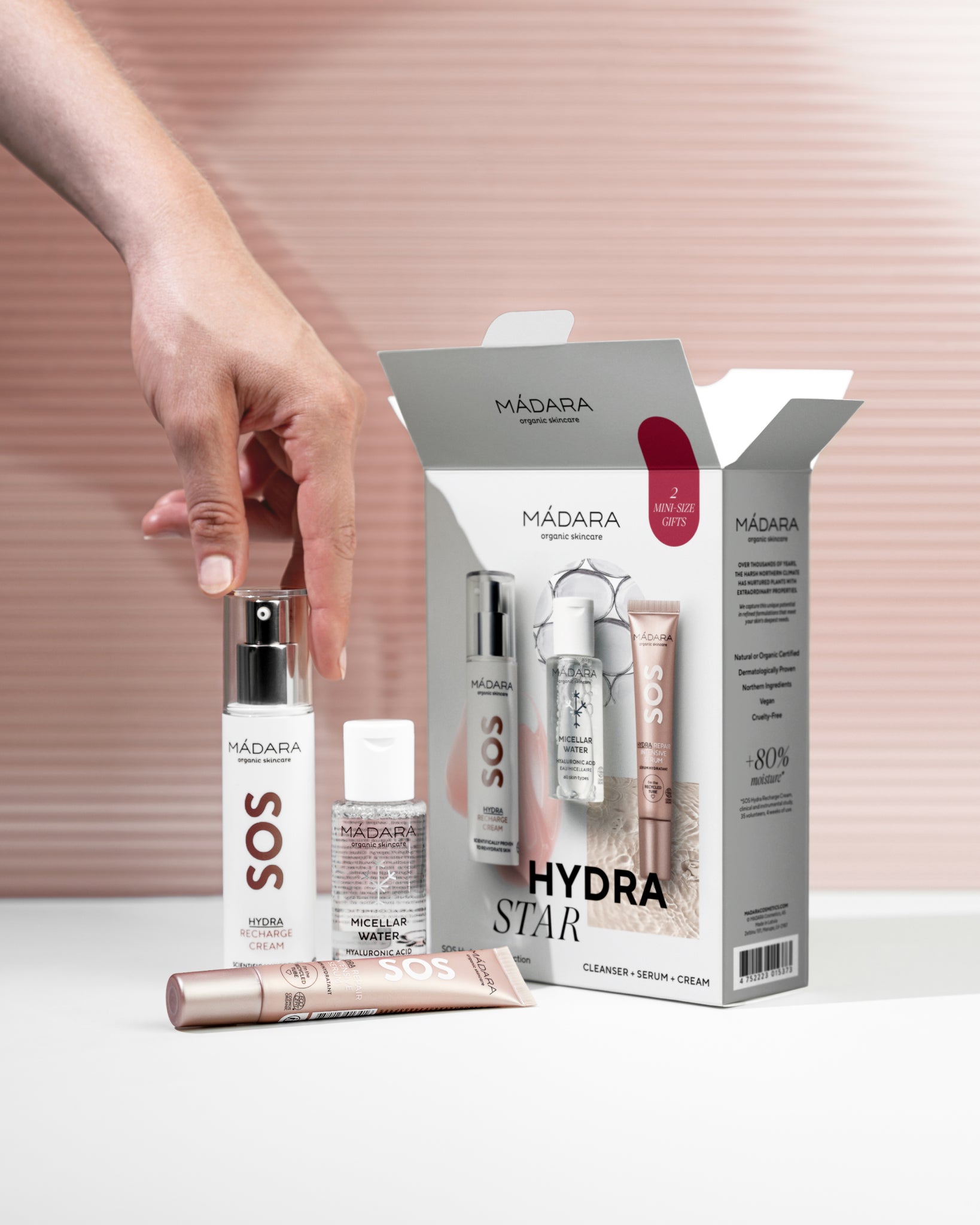 MÁDARA Organic Skincare hydrating skincare A0034 product photo on plain background.