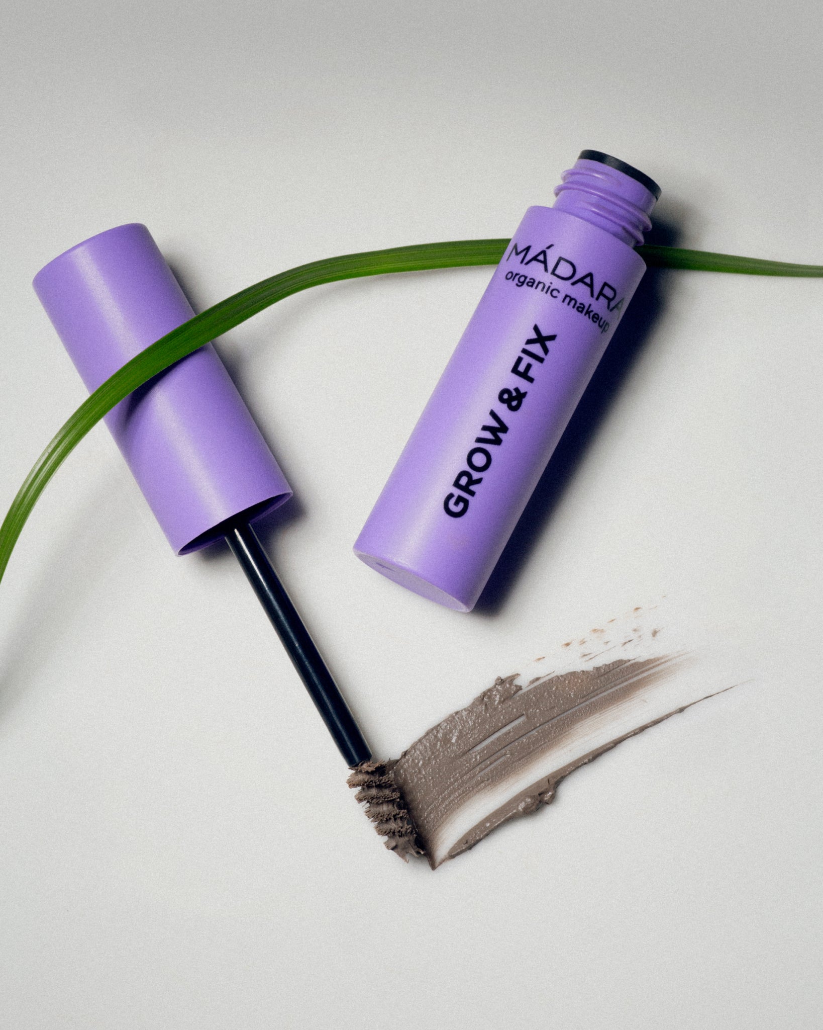 MÁDARA Organic Skincare grow and fix brow booster frosty taupe A6703 product photo on plain background.