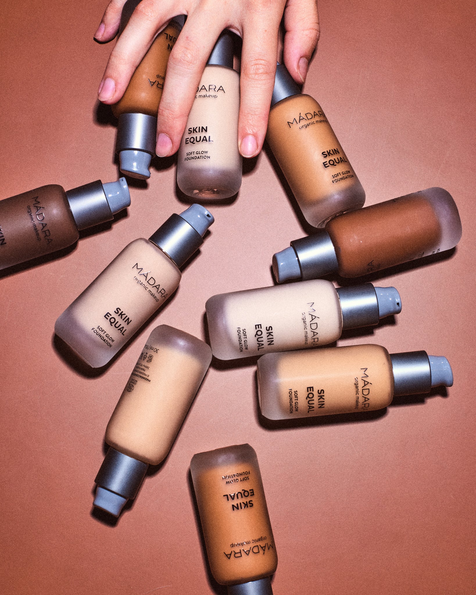 MÁDARA Organic Skincare soft glow foundation A6055 foundation product photo on plain background.