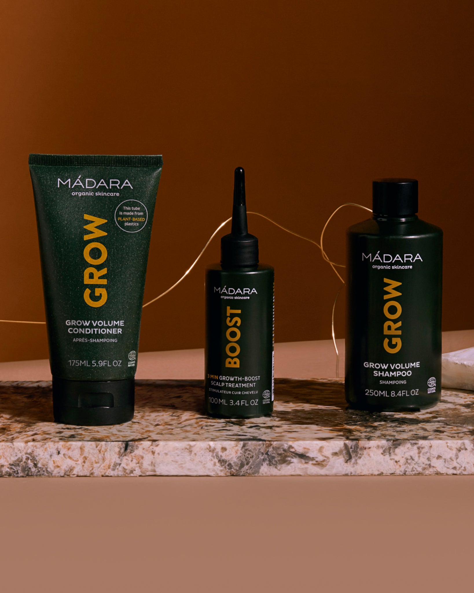 MÁDARA Organic Skincare hair care A4070 product photo on plain background.