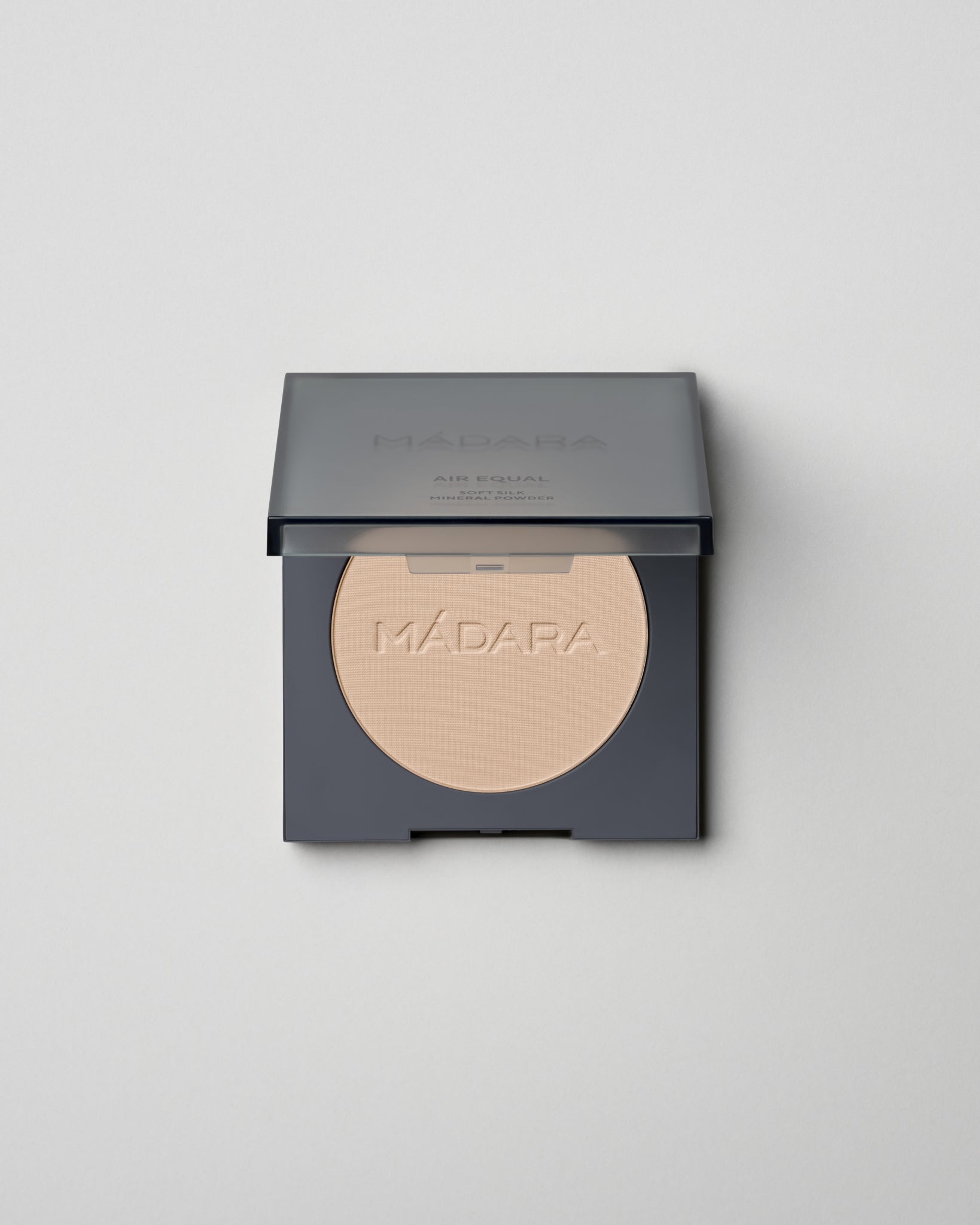 MÁDARA Organic Skincare soft silk mineral powder beige A6802 product photo on plain background.