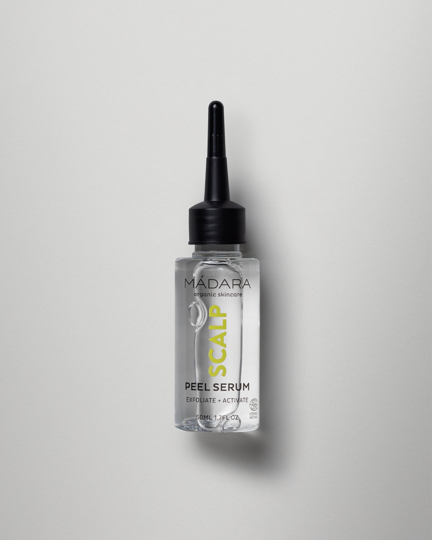 MÁDARA Organic Skincare scalp peel serum madara A4074 serum product photo on plain background.