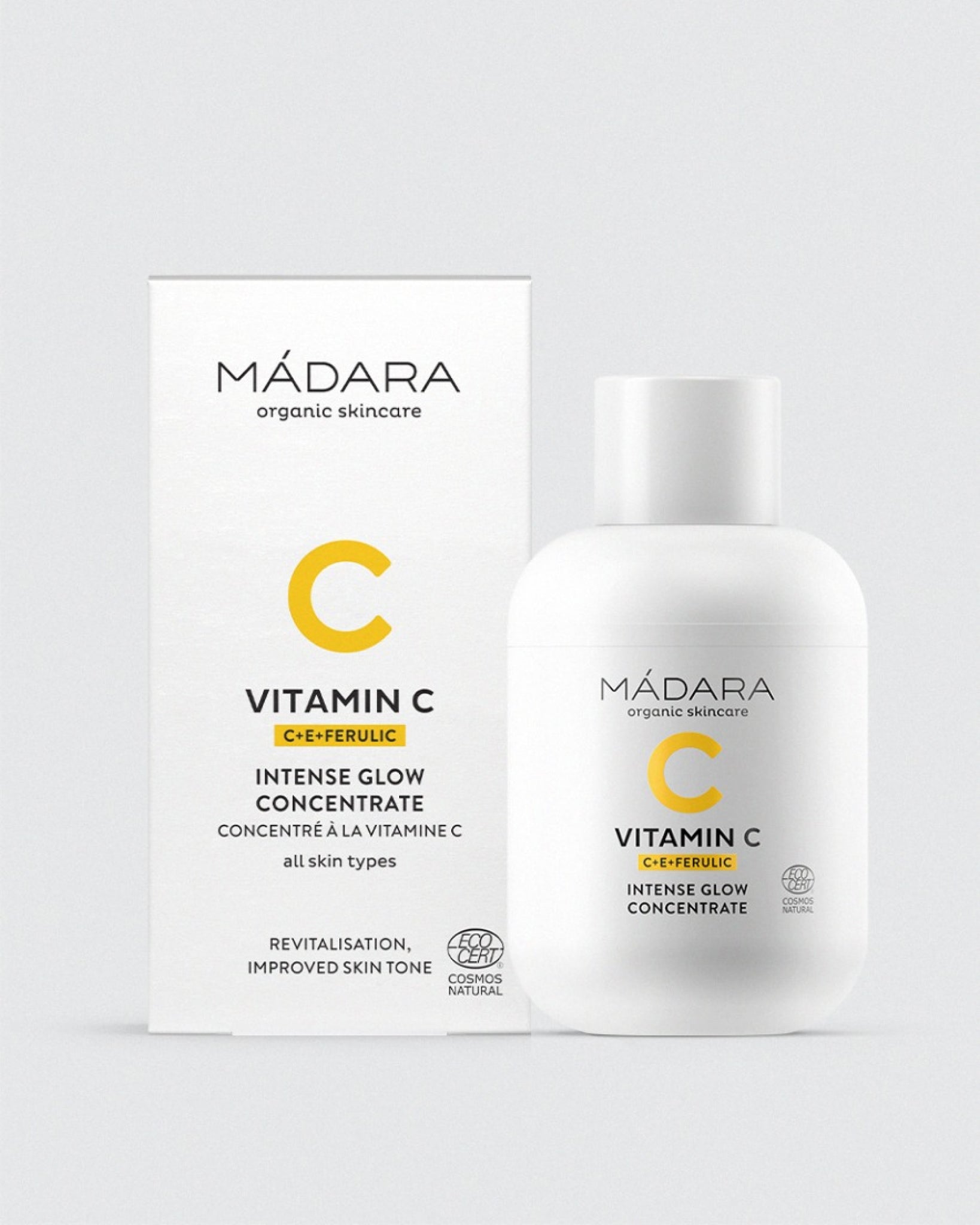 MÁDARA Organic Skincare vitamin c concentrate madara 30ml A3301 product photo on plain background.